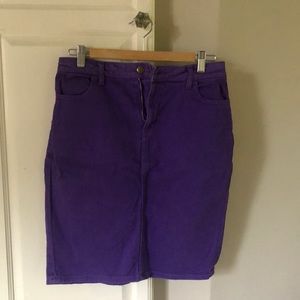 Purple denim skirt by American Apparel